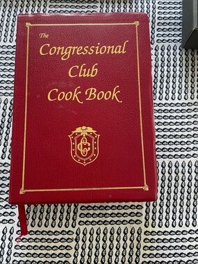 The Congressional Club Cook Book - Red with Gold Lettering